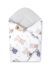 Arrullo Swaddle Bebé Velcro Algodón Ratón Gris 75 cm
