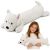 Peluche grande de perro West Highland de 90 cm en primer plano.