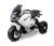 Moto eléctrica infantil Toyz Nitro blanca con tres ruedas estables