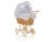 Carrito de Muñecas de Mimbre My Sweet Baby con Ropa de Cama Gris