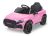 Coche eléctrico Toyz Audi RS3 rosa vista frontal con luces encendidas