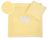 Pram Bedding Set With Duvet And Pillow 2pcs - Hearts Yellow Strips