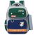 Mochila Escolar con Parche de Dinosaurio y Estuche Gris 16L