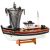 Modelo decorativo de barco pesquero con red 38x31cm