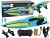 Lancha RC 2.4 GHz Lean Toys turquesa y amarillo, vista superior