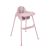 Trona 2 en 1 Oaty rosa Kikkaboo en modo trona alta vista frontal