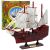 Modelo Decorativo de Barco de Vela Tres Mástiles Burdeos