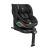 Silla de coche i-Size Kikkaboo negra vista frontal con arnés de 5 puntos