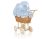 Cochecito de Muñecas de Mimbre con Ropa Azul My Sweet Baby