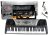 Teclado MP3 MQ-810 con micrófono y 61 teclas para pequeños músicos