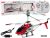 Helicóptero SYMA S107H rojo en vuelo mostrando su diseño aerodinámico.