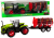 Tractor de granja con remolque y árboles de Bali