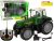 Tractor de control remoto verde y negro