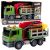 Camión de transporte de madera con grúa y luces de Lean Toys