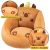 Sillón de peluche forma de capibara con pato 50x45cm