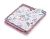Manta Minky infantil Twigs rosa con cintas sensoriales 75x100 cm