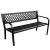 Banca de Jardín Metal Negra para 2 Personas de 120 cm