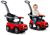 Correpasillos infantil evolutivo Lean Cars 3 en 1 rojo con asa parental, vista frontal