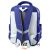 Mochila Escolar con Parches de Dinosaurios Azul Marino 39x27x15cm