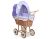 Carrito de muñecas My Sweet Baby con ropa de cama morada