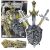 Conjunto de Caballero con 3 Espadas y Escudo Decorativo