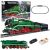 Set locomotora de vapor RC Lean Toys 2348 piezas con vagón y vías, contenido paquete