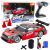 Coche de Carreras RC Drift en rojo y negro con luces LED encendidas