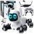 Robot perro interactivo TOOBY Lean Toys con luces LED, vista frontal
