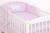 Protectores de Cuna My Sweet Baby – Corazones y Flores Rosa