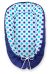 Baby Nest Double-sided Premium Cocoon For Infants Bobono- Mint-turquoise Dots