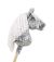 Horse On A Stick Super Hobby Horse Premium - Dapple Grey Horse With A White Mane A4