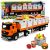 Camión de transporte de comida naranja con luces y sonidos