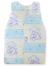 Cotton Sleeping Bag For Children, Size M, 6-12 Months, Tog 2.5, All-season, Blue Elephants
