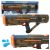 Fusil de Agua Eléctrico Recargable Transparente Negro 55 cm