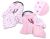 Manta de Asiento para Bebés My Sweet Baby - Estrellas Gris-Rosa