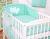Juego de Cuna 2 Piezas My Sweet Baby - Corazones Colgantes Mint