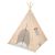 Teepee de madera Kikkaboo con alfombra acolchada para niños