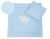 Pram Bedding Set With Duvet And Pillow 2pcs - Hearts Blue Strips