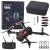 Dron R/C LU800 naranja con cámara HD y luces LED vista superior