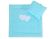 Pram Bedding Set With Duvet And Pillow 2pcs - Hearts White Dots On Turquoise