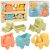 Juguetes de goma para baño, vehículos desmontables (4 piezas)