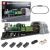 Set tren vapor RC Lean Toys 1212 piezas locomotora verde y negro con vagón, túnel y vías