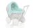Cochecito de Muñeca Wicker My Sweet Baby con Ropa Mint