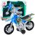 Motocicleta de Cross Off-Road Azul con Luces y Sonidos