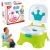Orinal interactivo musical verde con corona azul 5 en 1 LEAN Toys vista frontal