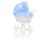 Carrito de Muñeca My Sweet Baby de Mimbre Natural con Cama Azul