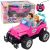 Coche RC off-road rosa a control remoto de Lean toys con muñecas