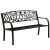 Banco de Jardín de Metal para 3 Personas WELCOME 127 cm Negro