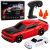 Coche de drift RC rojo con carrocería intercambiable de Lean toys.