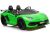 Coche eléctrico Lamborghini Aventador SX2028 en verde con diseño deportivo.